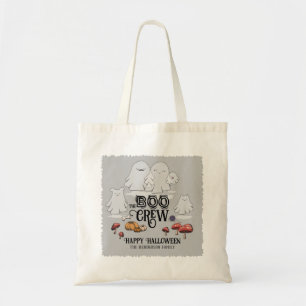 Boo Crew Halloween Personalised Family Name Tote Bag