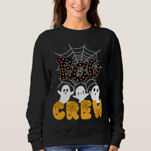 Boo Crew Halloween Sweatshirt with Cute Ghosts