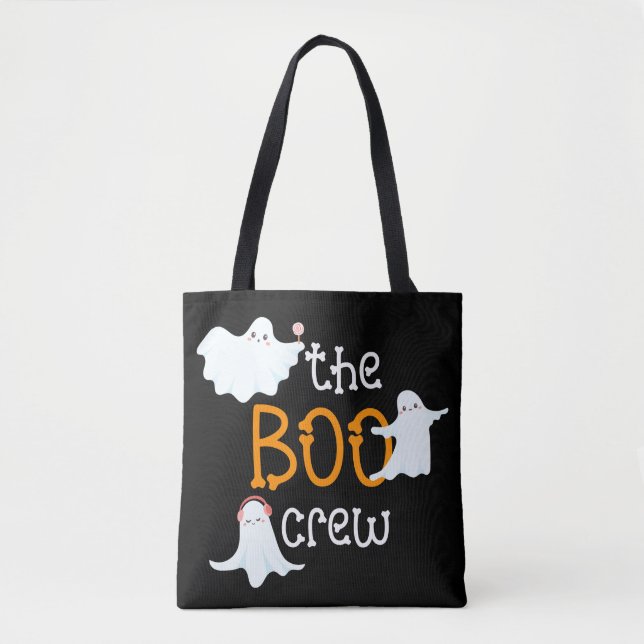Boo Crew Halloween Tote Bag (Front)
