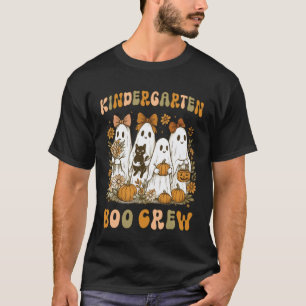 Boo Crew Kindergarten Teacher Halloween Ghost Wome T-Shirt