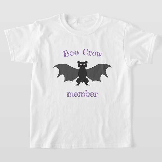 Boo Crew Member Kid's White T-Shirt (Laydown)