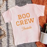 Boo Crew Monogrammed Halloween<br><div class="desc">Keep it cute and simple this spooky season with this monogrammed Halloween kids shirt! Featuring a minimalist “Boo Crew” text design, you can personalise it with your child’s name and choose from t-shirts, sweatshirts, or baby bodysuits — perfect for kids of all ages. Ideal for trick-or-treating, school parties, or cosy...</div>
