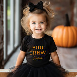 Boo Crew Monogrammed Halloween Baby Bodysuit<br><div class="desc">Keep it cute and simple this spooky season with this monogrammed Halloween kids shirt! Featuring a minimalist “Boo Crew” text design, you can personalise it with your child’s name and choose from t-shirts, sweatshirts, or baby bodysuits — perfect for kids of all ages. Ideal for trick-or-treating, school parties, or cosy...</div>