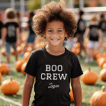 Boo Crew Monogrammed Halloween Tri-Blend Shirt<br><div class="desc">Keep it cute and simple this spooky season with this monogrammed Halloween kids shirt! Featuring a minimalist “Boo Crew” text design, you can personalise it with your child’s name and choose from t-shirts, sweatshirts, or baby bodysuits — perfect for kids of all ages. Ideal for trick-or-treating, school parties, or cosy...</div>