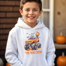 Boo Crew Monster Truck Halloween Hoodie for Boys