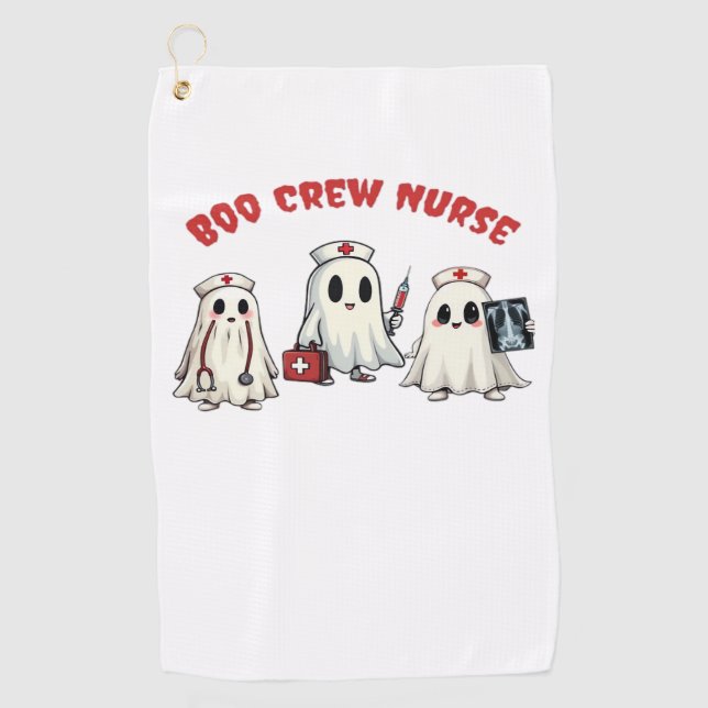 BOO CREW NURSE Essential T-Shirt Golf Towel (Front)