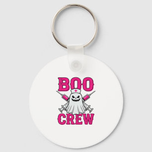 Boo Crew Nurse Ghost Halloween Key Ring