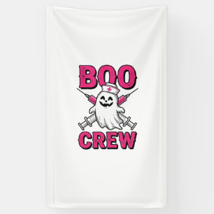 Boo Crew Nurse Ghost Halloween Vector Design_1 Banner