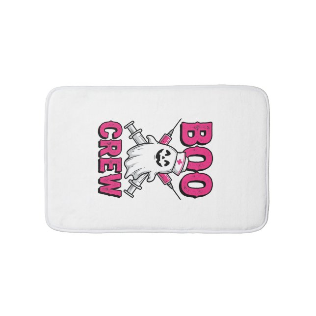 Boo Crew Nurse Ghost Halloween Vector Design_1 Bath Mat (Front)