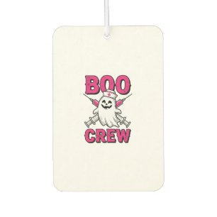 Boo Crew Nurse Ghost Halloween Vector Design_1 Car Air Freshener