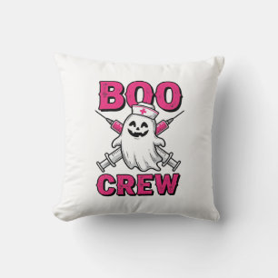 Boo Crew Nurse Ghost Halloween Vector Design_1 Cushion