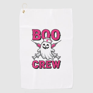 Boo Crew Nurse Ghost Halloween Vector Design_1 Golf Towel