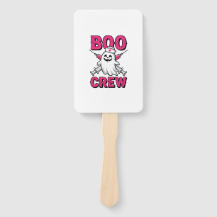 Boo Crew Nurse Ghost Halloween Vector Design_1 Hand Fan