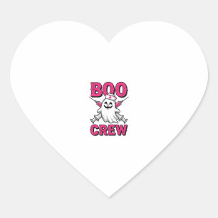 Boo Crew Nurse Ghost Halloween Vector Design_1 Heart Sticker