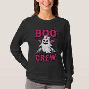 Boo Crew Nurse Ghost Halloween Vector Design_1 T-Shirt