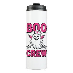 Boo Crew Nurse Ghost Halloween Vector Design_1 Thermal Tumbler