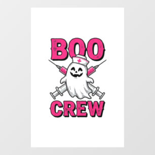 Boo Crew Nurse Ghost Halloween Vector Design_1 Window Cling