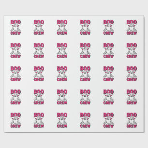 Boo Crew Nurse Ghost Halloween Vector Design_1 Wrapping Paper