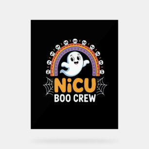 Boo Crew Nurse Halloween for Nurses Ghost Essentia Acrylic Sign