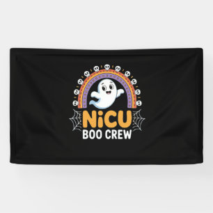 Boo Crew Nurse Halloween for Nurses Ghost Essentia Banner
