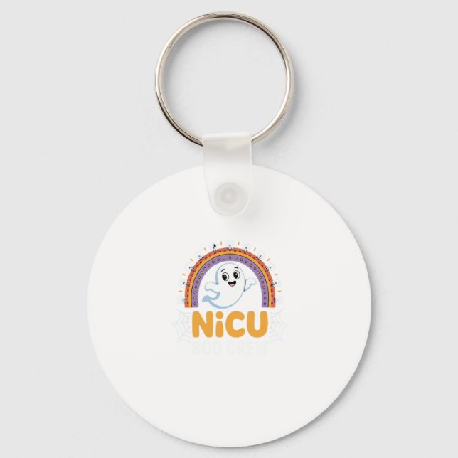 Boo Crew Nurse Halloween for Nurses Ghost Essentia Key Ring (Front)