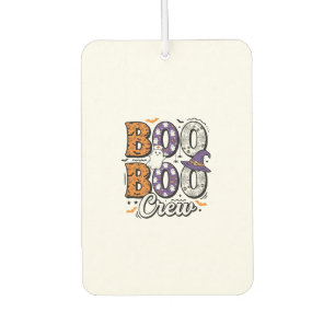 Boo Crew Nurse Halloween Vintage Shirt Design_1 Car Air Freshener