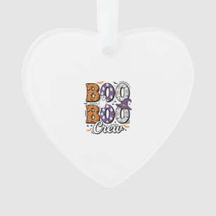 Boo Crew Nurse Halloween Vintage Shirt Design_1 Ornament
