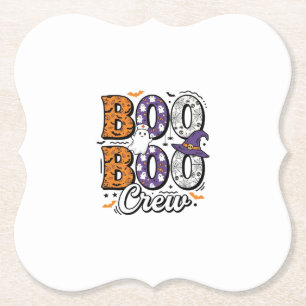 Boo Crew Nurse Halloween Vintage Shirt Design_1 Paper Coaster