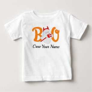 Boo Crew Orange Halloween Family Personalised Baby T-Shirt