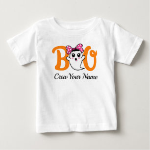 Boo Crew Orange Halloween Family Personalised  Baby T-Shirt