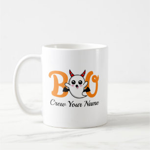 Boo Crew Orange Halloween Family Personalised Coffee Mug