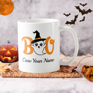 Boo Crew Orange Halloween Family Personalised Coffee Mug