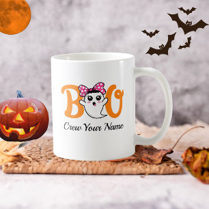 Boo Crew Orange Halloween Family Personalised Coffee Mug