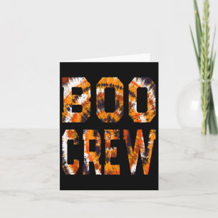 Boo Crew Orange Tie Dye - Matching Halloween Haunt Card