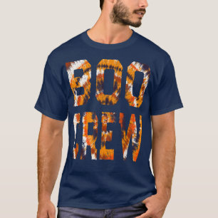 Boo Crew Orange Tie Dye  Matching Halloween Haunte T-Shirt
