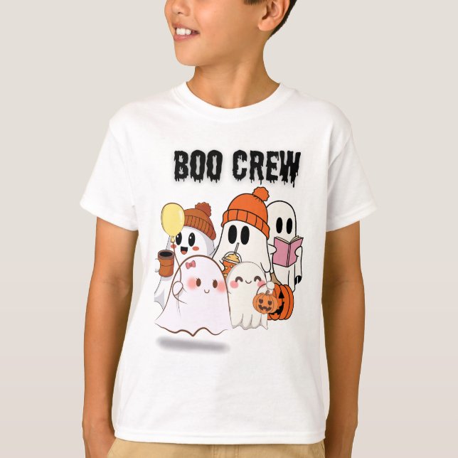 Boo Crew Shirt | Cute Ghost Squad Halloween  (Front)