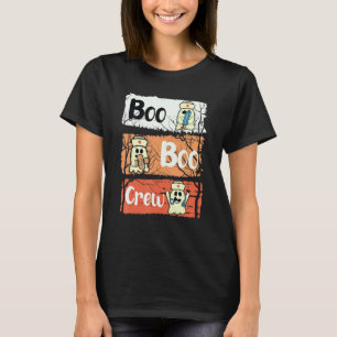 Boo Crew Team Nursing Lpn Cna Healthcare Nurse Hal T-Shirt