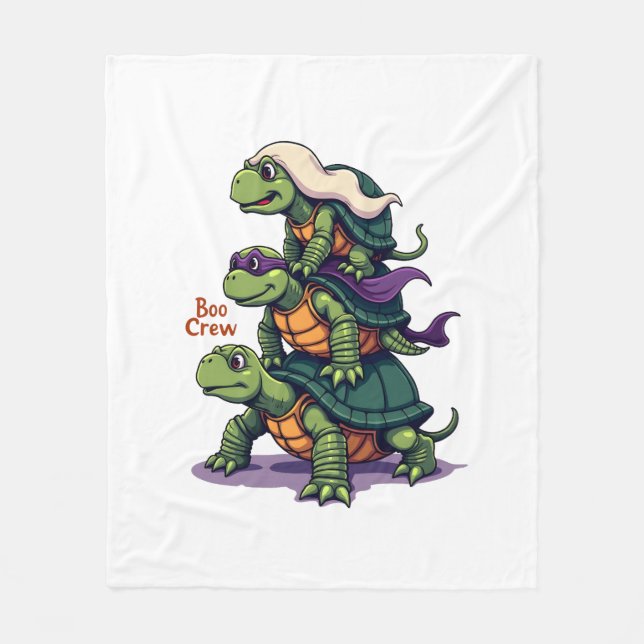 Boo Crew Turtle Fleece Blanket (Front)