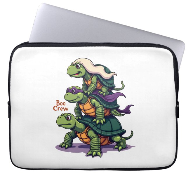 Boo Crew Turtle Laptop Sleeve (Front)