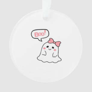Boo! Cute Boo Minimal Clean Ornament