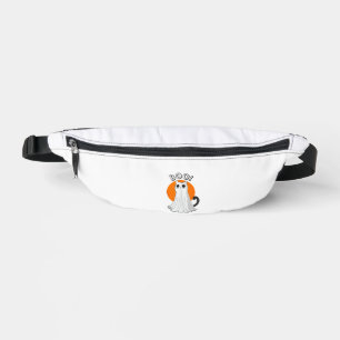 Boo Cute Ghost Cat Halloween Moon Spooky Kitty Bum Bags