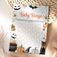 Boo Cute Ghost Halloween Party Baby Bingo Games