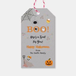 Boo Cute Ghost Happy Halloween Party Favour Gift Tags