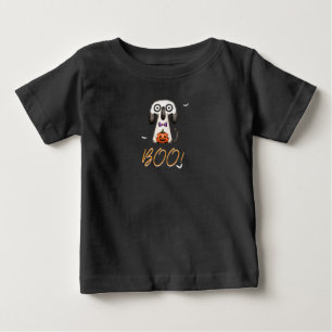 BOO Cute Ghost Kids Halloween Party Baby T-Shirt