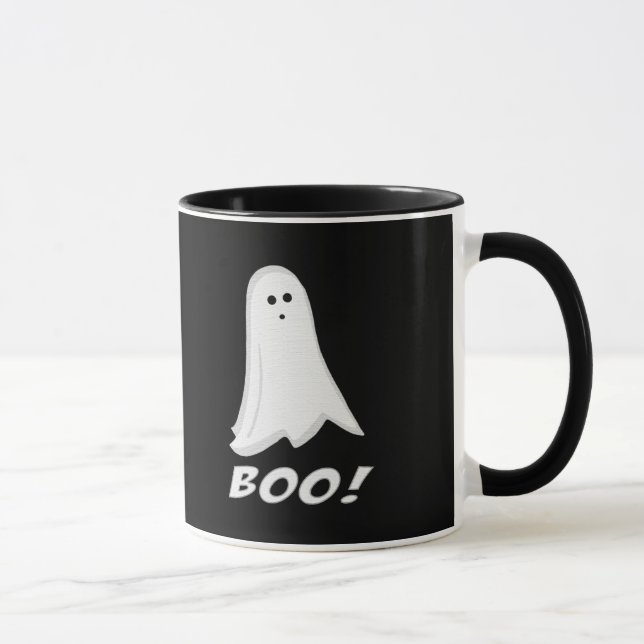 Boo! Cute Halloween Ghost Halloween Mug (Right)