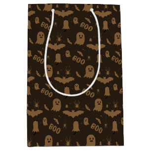 Boo Cute Halloween Pattern Medium Gift Bag
