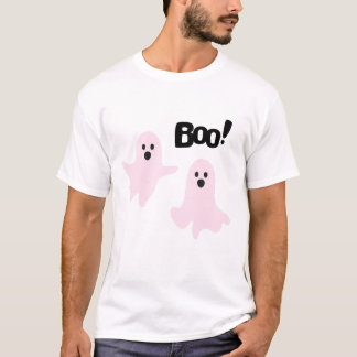 Boo Cute Halloween Pink Ghosts Spooky T-Shirt