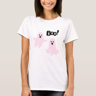 Boo Cute Halloween Pink Ghosts Spooky T-Shirt