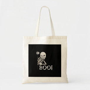 Boo! Cute Hiding Peekaboo Scary Kids Halloween Ske Tote Bag