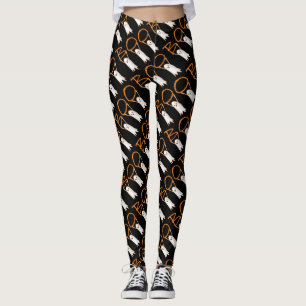 Boo! Cute, little ghosts Halloween Leggings